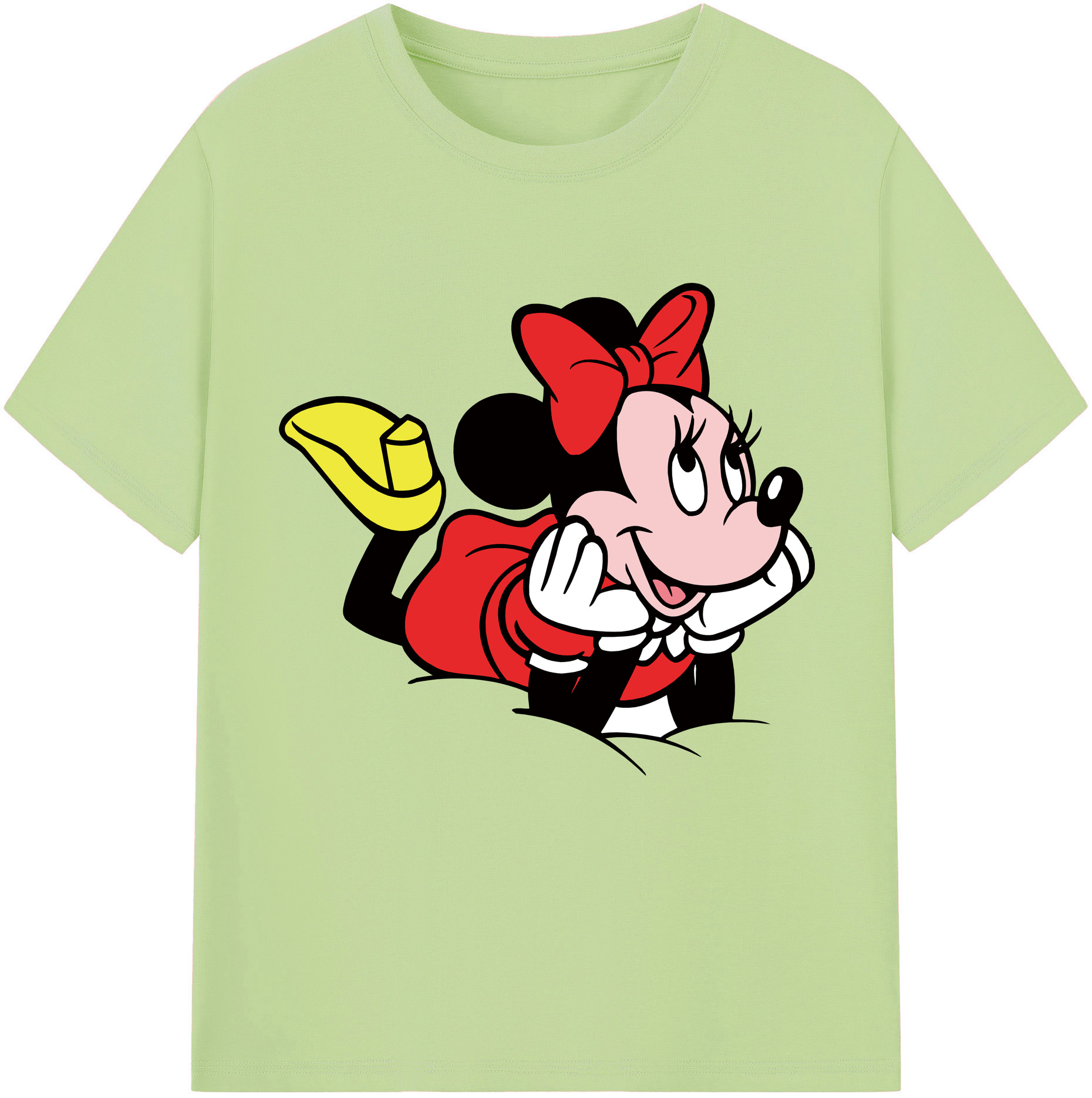 （画像用） ミッキーマウス Mickey Mouse 綿100％半袖Tシャツ（フロントプリント）